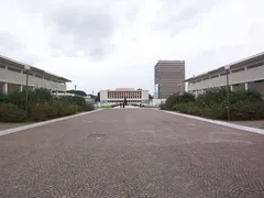 Il viale della Mostra d’Oltremare a Napoli